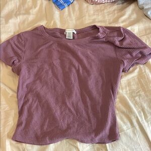 Ribbed vintage purple baby tee
